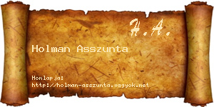 Holman Asszunta névjegykártya